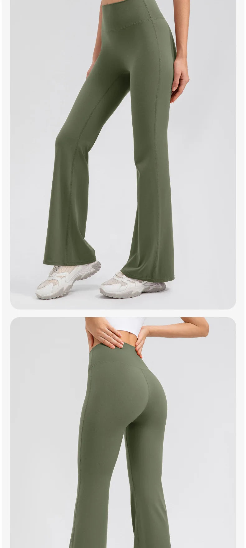 Yoga Pants Women High Waisted Yoga Pants with Pockets  Workout Flare Leggings Work Dress Pants Sports running fitness pants