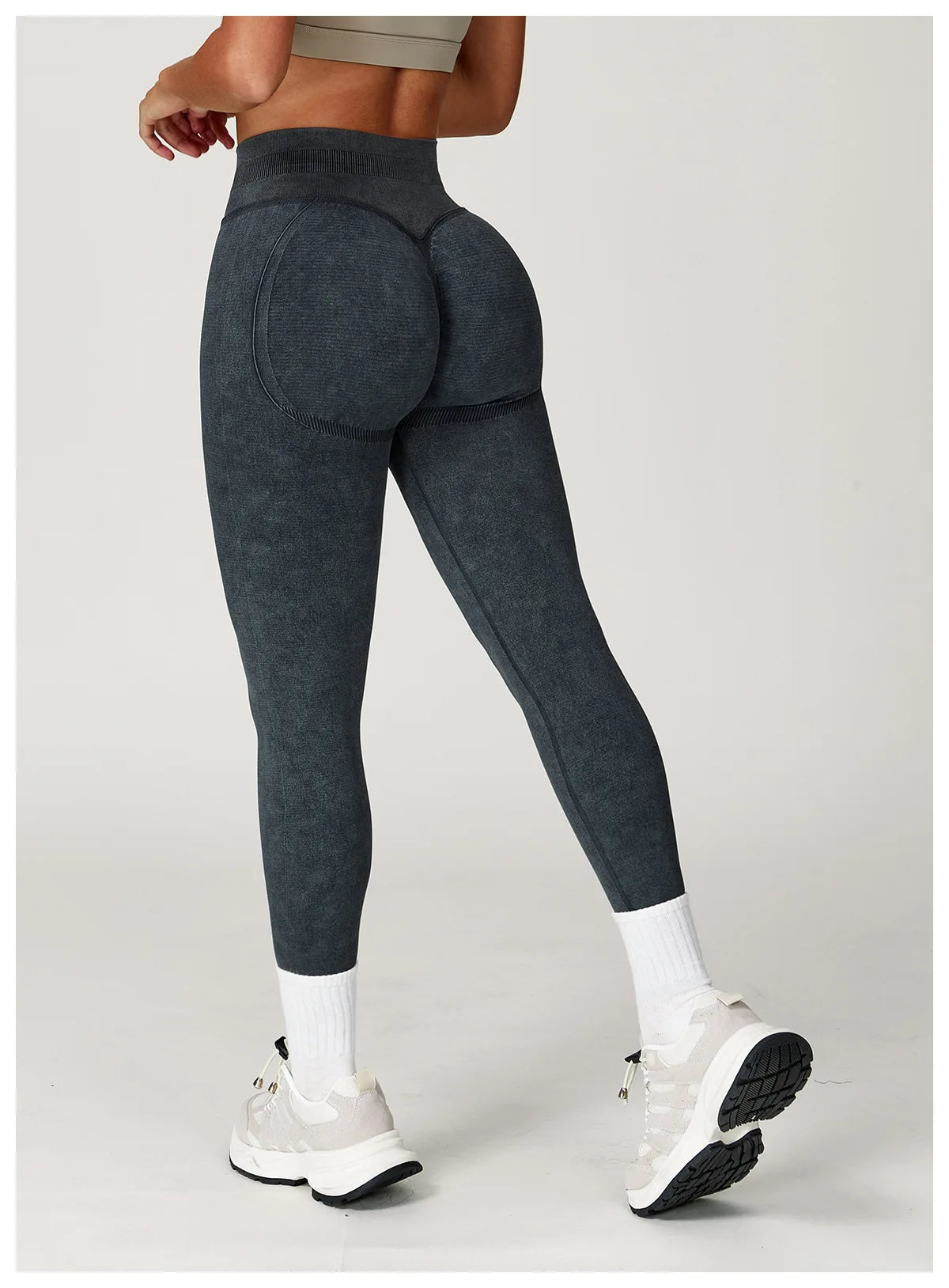 Yoga Pants Sports Leggings Women Seamless Sports Yoga Pant High Waist Ribbed Gym Clothes Fitness Workout Wear Scrunch Bum Tights