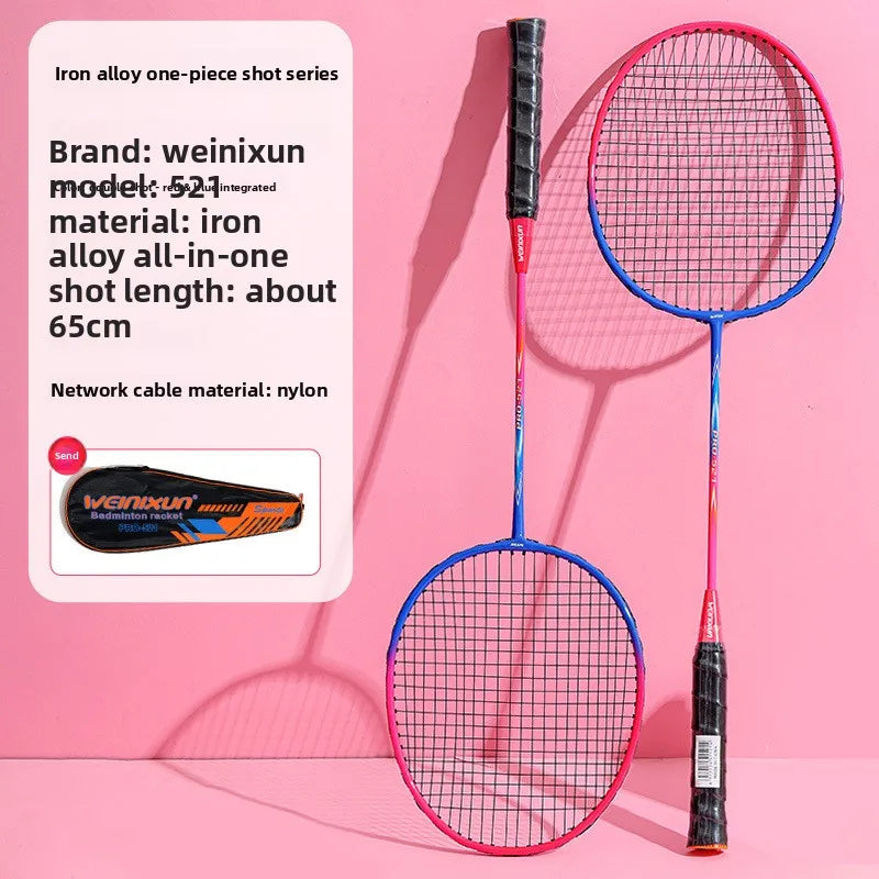 New Durable Badminton Rackets (Set of 2) – Ideal for Adults and Secondary School Students: High-Bounce Rackets for Beginners