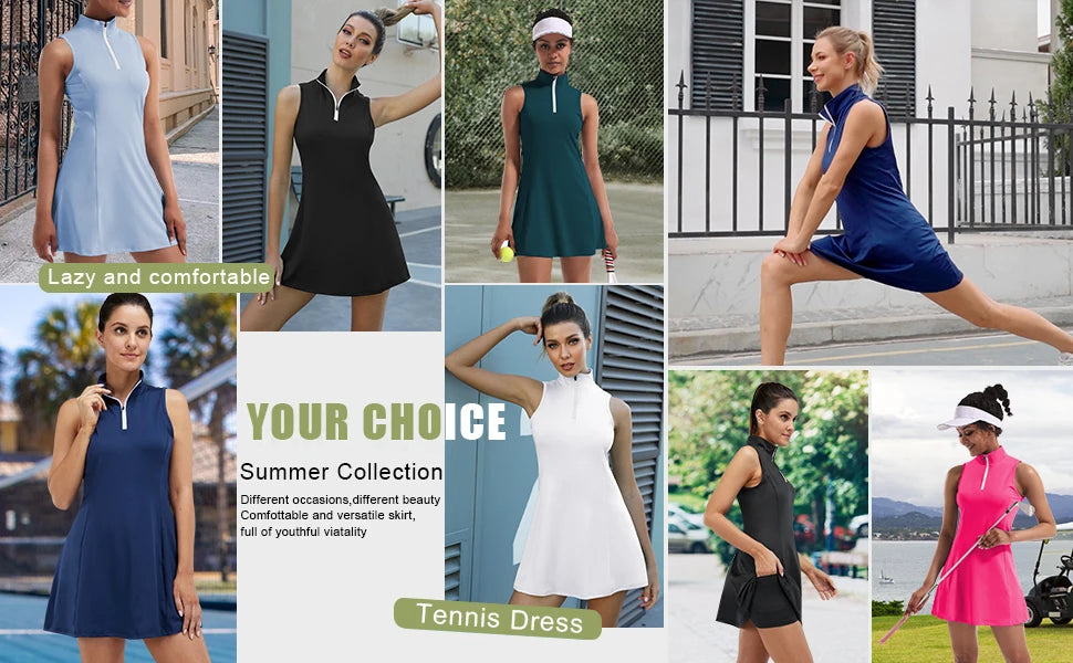 Tennis and polo dress, yoga skirt, gym uniform,soft elastic sportswear,tennis, built-in shorts, ball, badminton