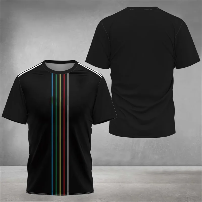2025 New Summer Sports T Shirts For Men Fashion Trendy Streetwear 3D Printed Fitness T-shirts Loose Quick Dry Running Gym Tees
