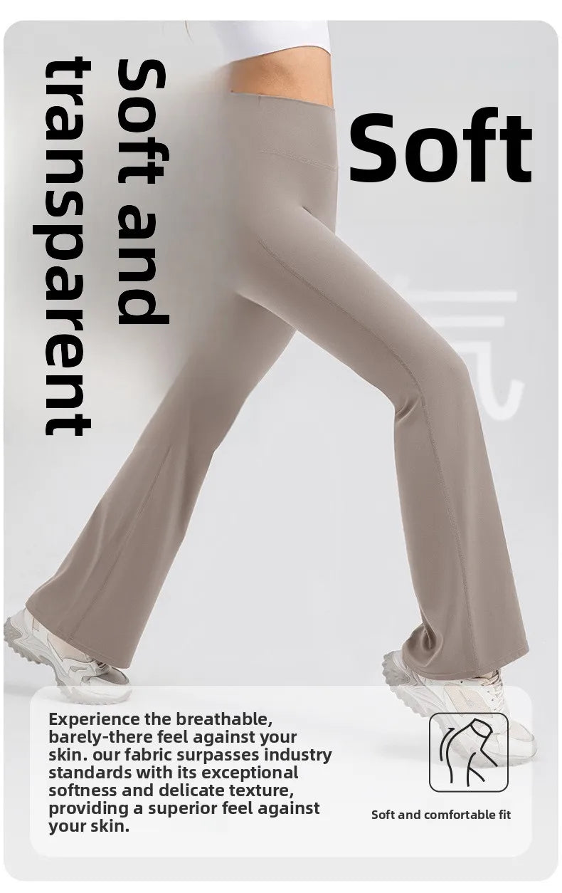 Yoga Pants Women High Waisted Yoga Pants with Pockets  Workout Flare Leggings Work Dress Pants Sports running fitness pants