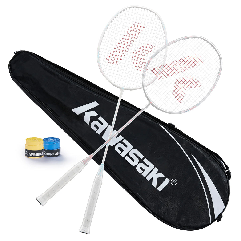 Kawasaki Badminton Rackets KD-700 PRO 2pcs/set With Badminton Bag + 2 Overgrips Badminton Complete Set For Badminton Practice