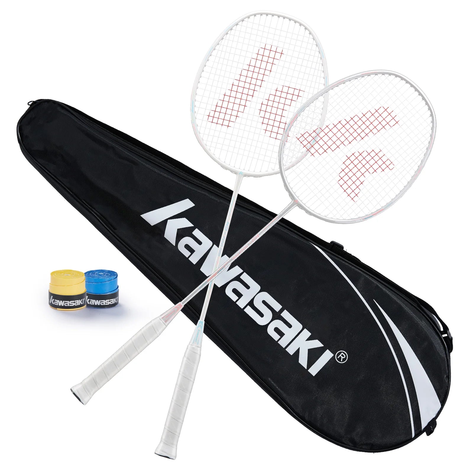Kawasaki Badminton Rackets KD-700 PRO 2pcs/set With Badminton Bag + 2 Overgrips Badminton Complete Set For Badminton Practice