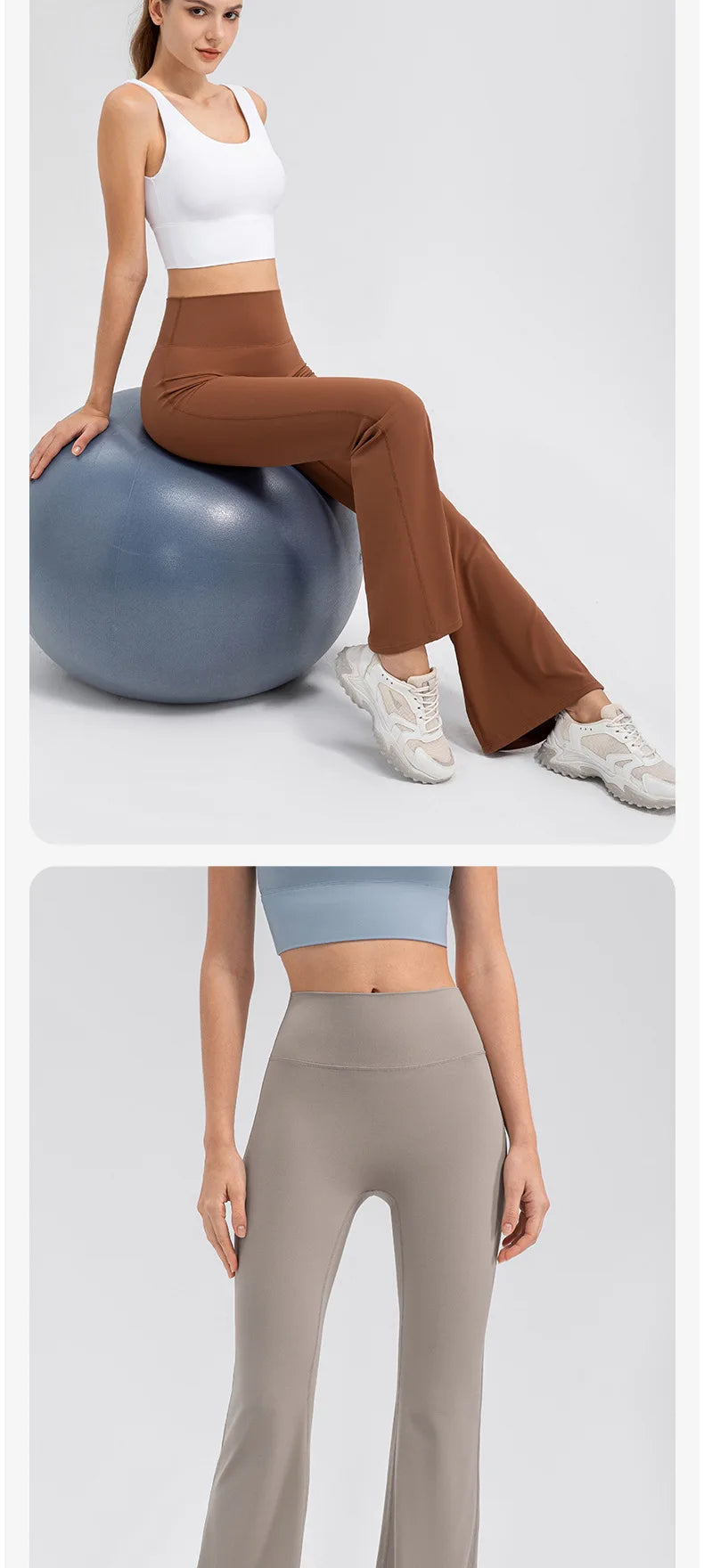 Yoga Pants Women High Waisted Yoga Pants with Pockets  Workout Flare Leggings Work Dress Pants Sports running fitness pants
