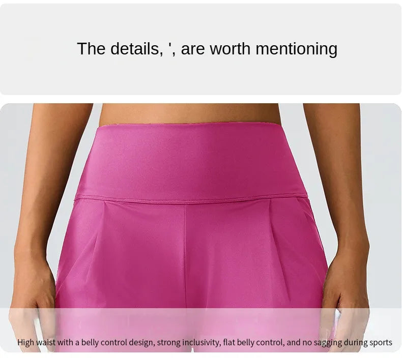 Yoga wide leg pants for women high waisted loose straight leg pants casual sports yoga pants women's outerwear