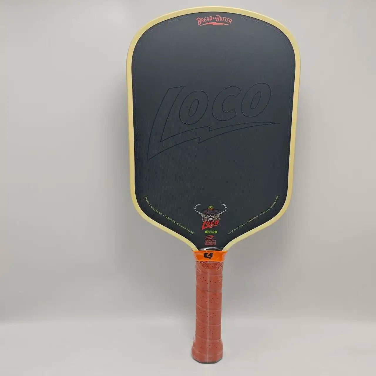 Bread and Butter Loco Pickleball Paddle 16mm Dual-Density Foam Core Hybrid Elongated CFC T700 Carbon Fiber Pickleball Paddles