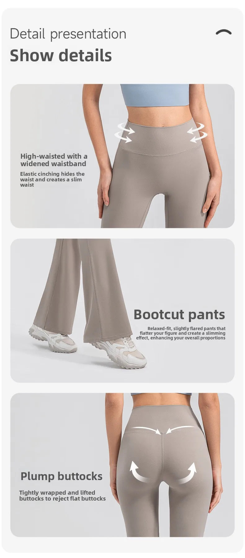 Yoga Pants Women High Waisted Yoga Pants with Pockets  Workout Flare Leggings Work Dress Pants Sports running fitness pants