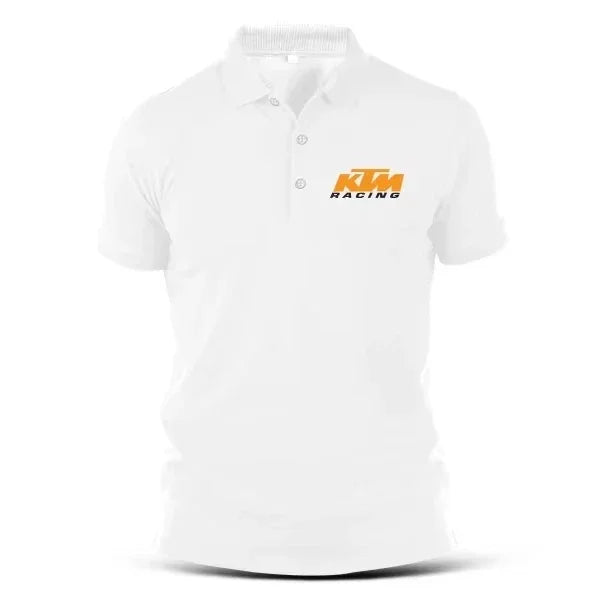 Polo KTM Racing T-Shirt Tshirt Sportswear Embroidery Racing Unisex Collar Casual Tee