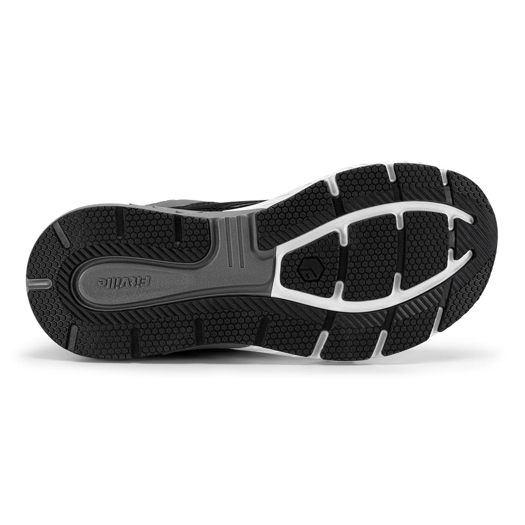 FitVille Newest Walking Shoes for Men Wide Width Sneakers with Arch Support for Flat Feet Heel Pain Relief Plantar Fasciitis