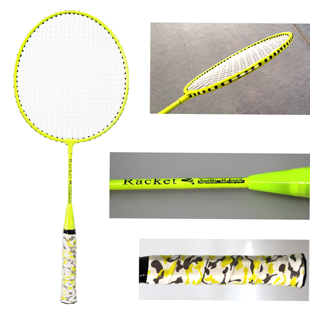 1 Pair Badminton Rackets with Balls 2 Player Badminton Set for Children Indoor Outdoor Sport Game