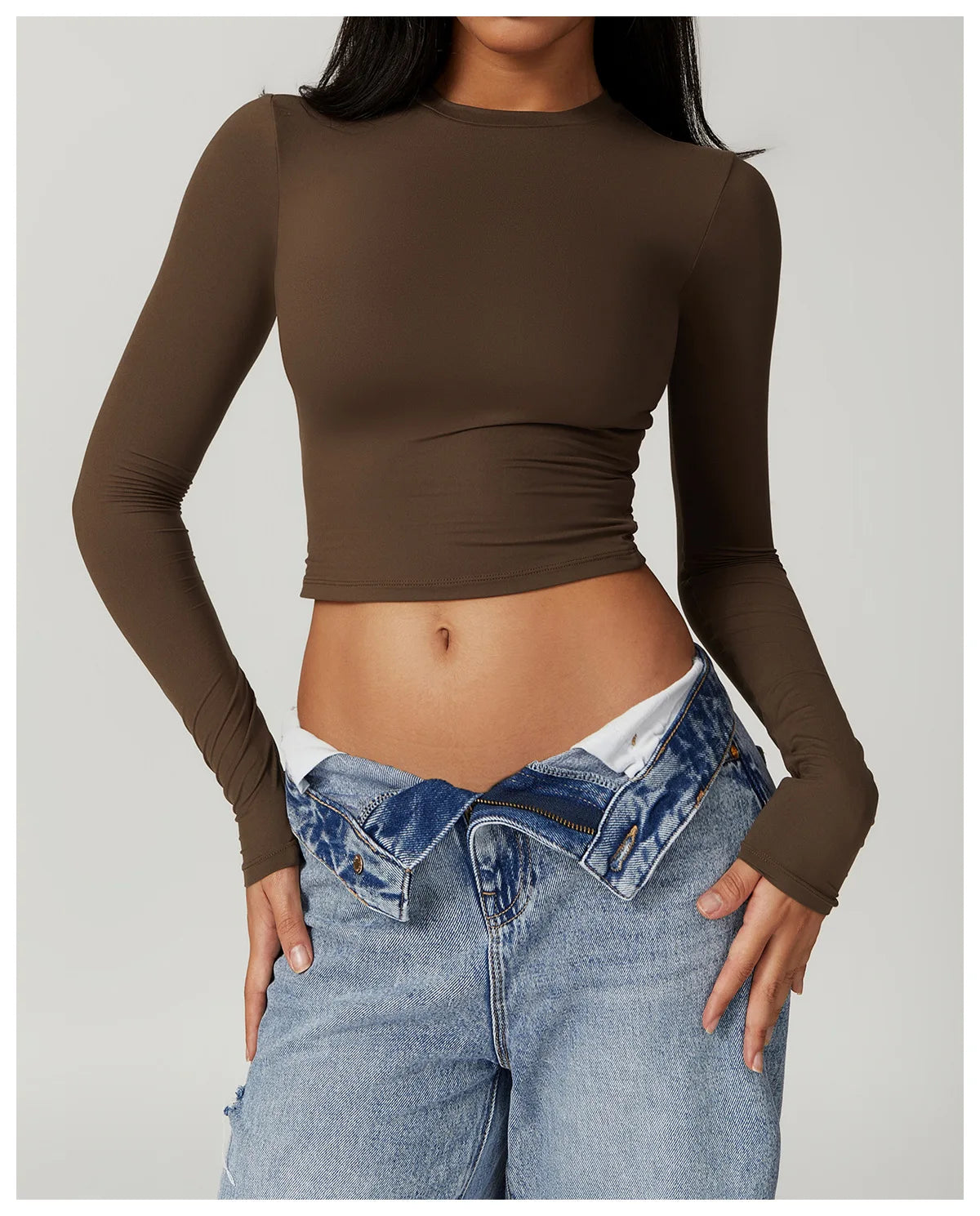 Yoga Shirts For Women Tops Fitness Running Long Sleeve Gym Clothes Push Up Workout Dry Fit Breathable High Elastic Sports Top