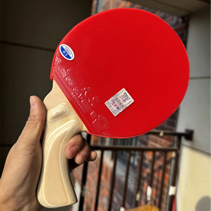 Special Shaped Table Tennis Racket 6mm Thickness Grasp The Diagonal Handle Professional Bottom Plate Developed By Peng Daoxiu
