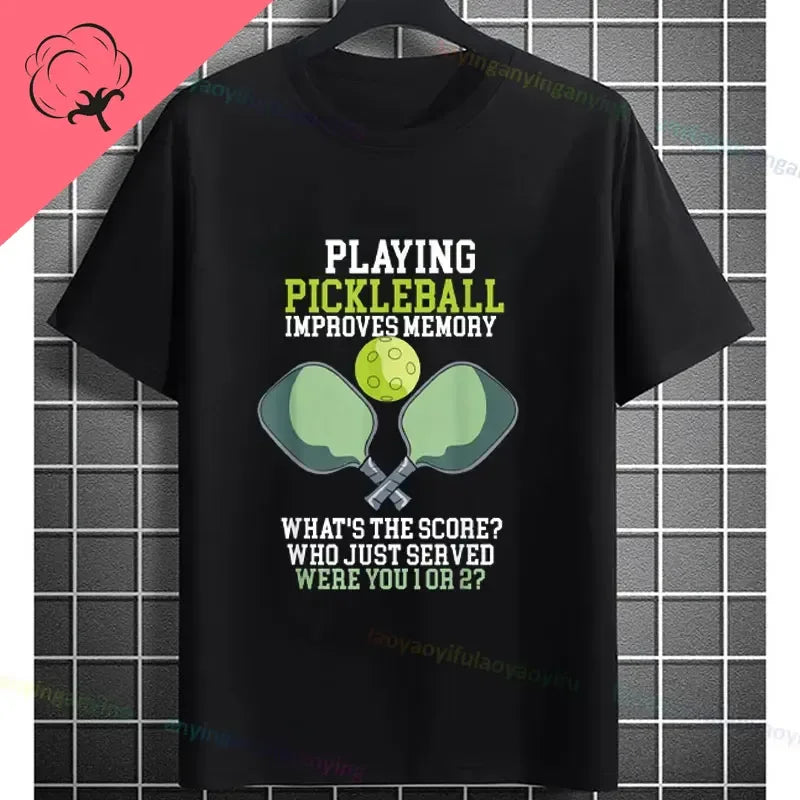 Pickleball Graphic T-Shirt – "It Was in" Funny Design Casual 100% Cotton Short-sleeve Fashion Sporty Style Tee Perfect for Gift