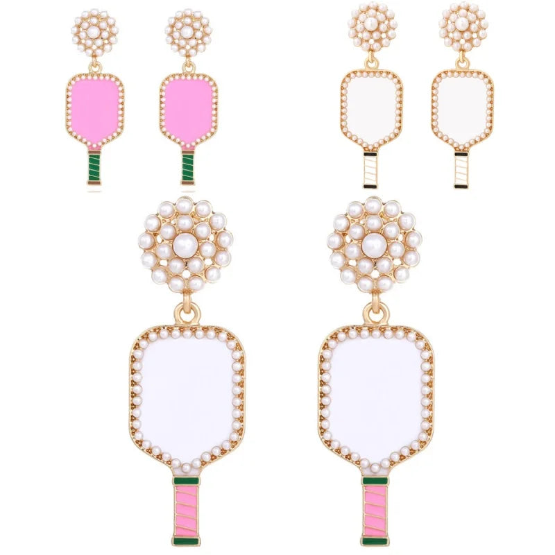 New Game Day Earrings Pickleball Paddle Earrings Fashion Sport Earring Sports Fans Jewelry Favor Gift