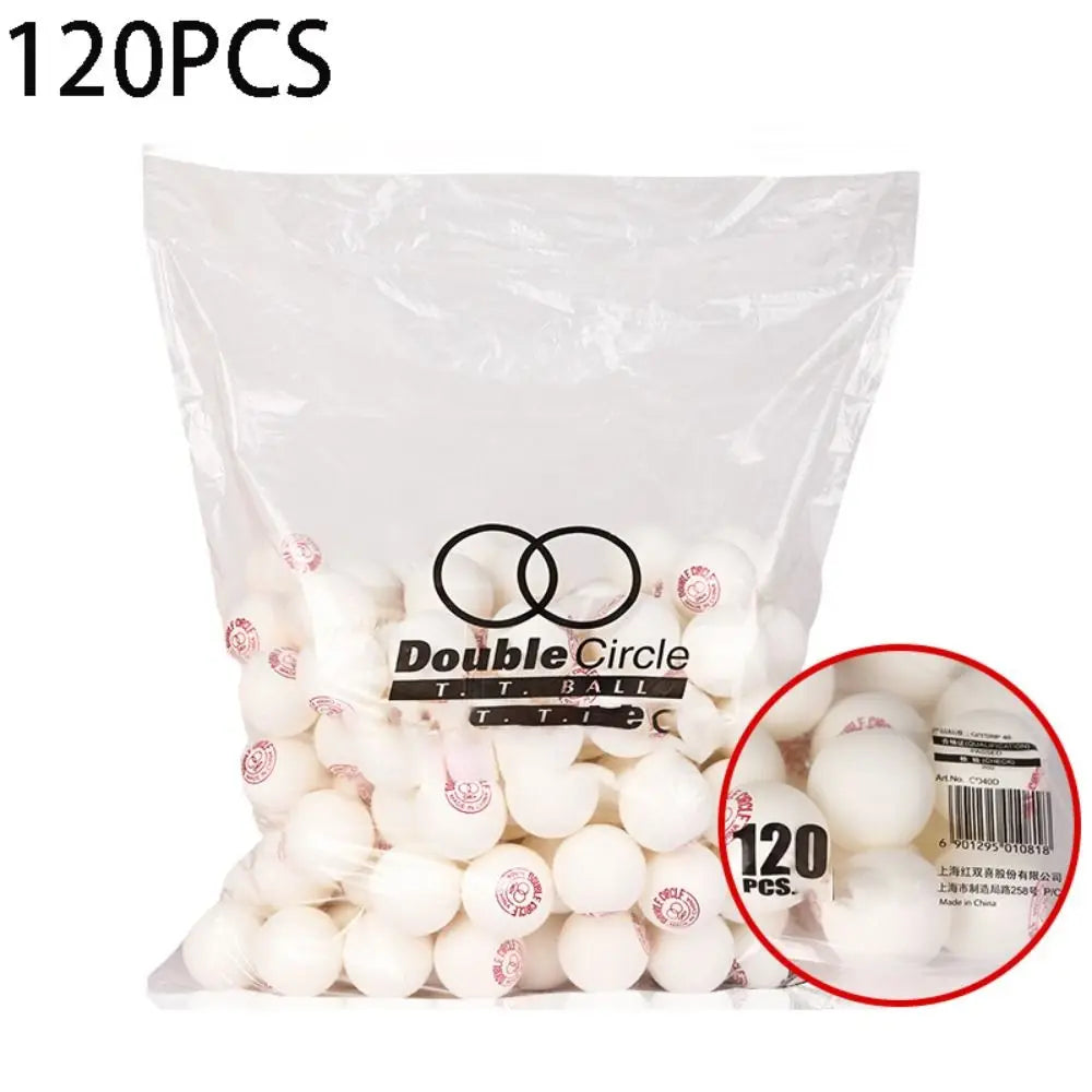 120PCS ABS Ping Pang Ball Wear-resistant Strong Table Tennis Accessories Elastic Durable Beating for Double Happiness