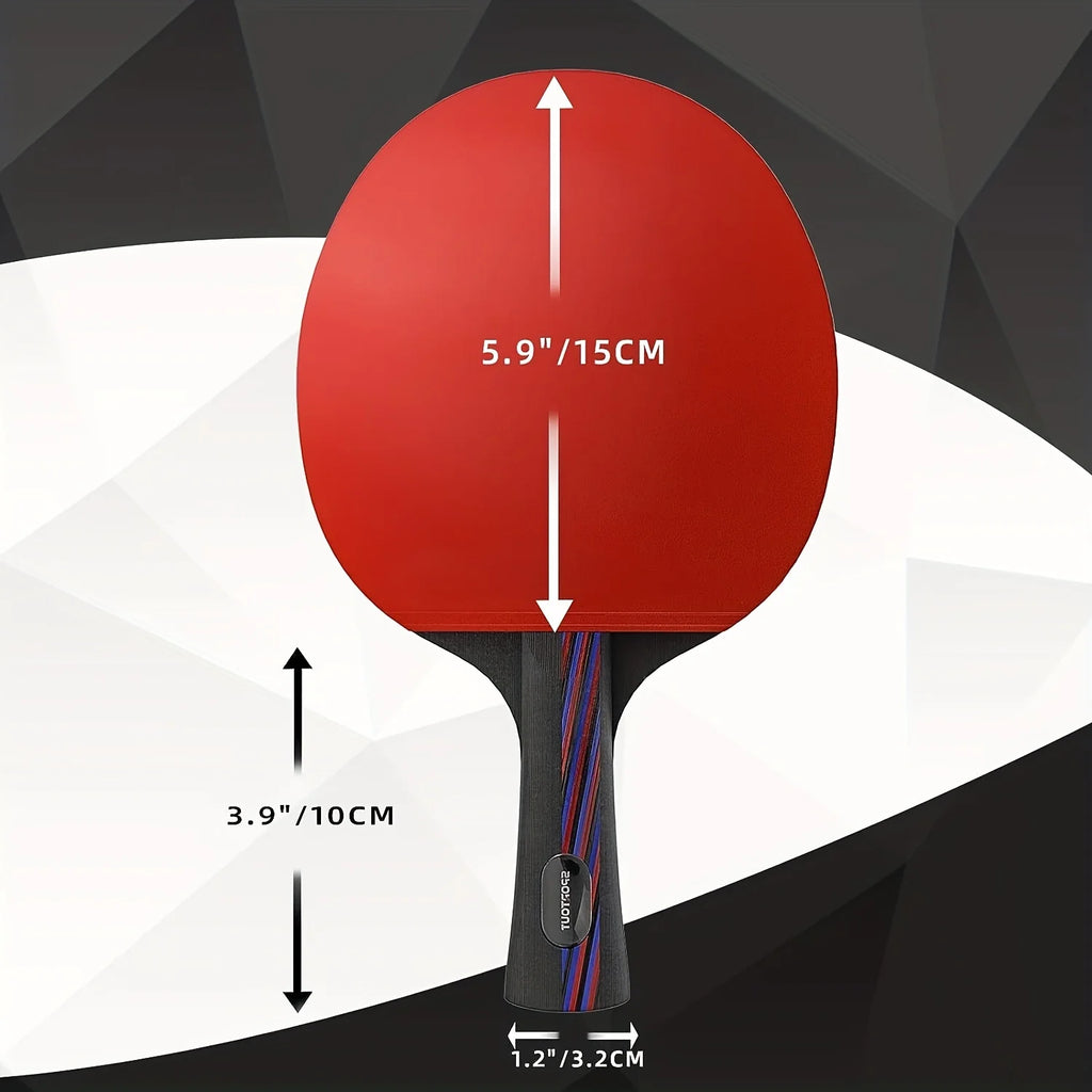 Table Tennis Bats, Portable Table Tennis Set, Ping Pong Bats for Outdoor Indoor Table Tennis Table, High-Performance Paddle, Com