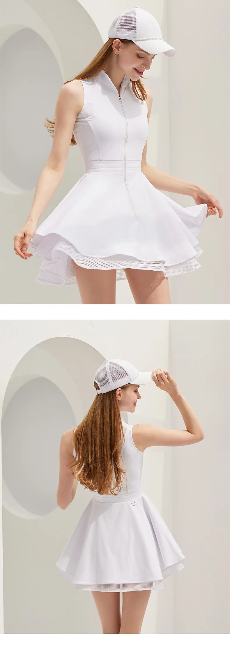 Polo Shirt Tennis Dress Chest Pads Shorts Soft High Stretchy Fitness Skorts Tummy Control Yoga Skirts Gym Clothing Activewear
