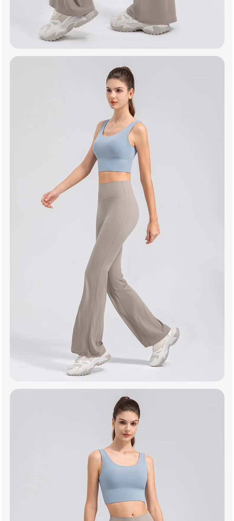 Yoga Pants Women High Waisted Yoga Pants with Pockets  Workout Flare Leggings Work Dress Pants Sports running fitness pants