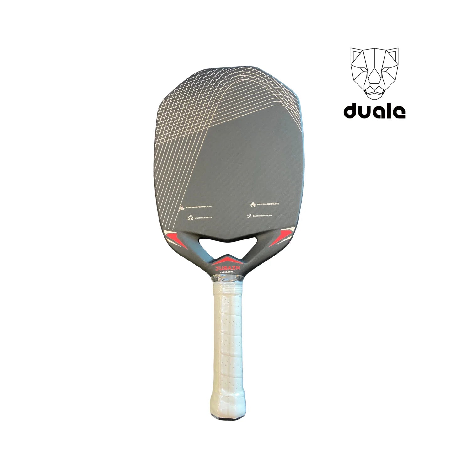 Duale Professional Pickleball Paddles Throat Design, Edgeless T700 Carbon Fiber Pickleball Paddle with 3K textured and PP Honeyc
