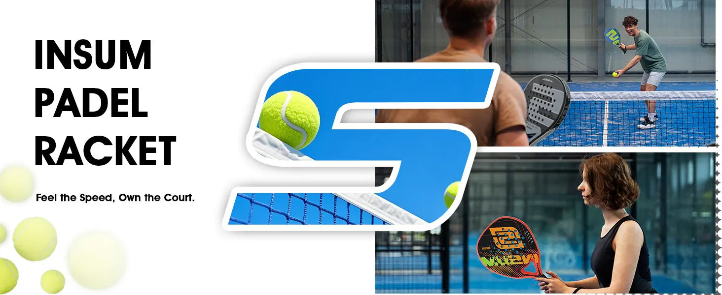 Padel Racket Carbon Fiber Diamond Shape EVA Core Power Control Padel Tennis Racquet for Advanced Players