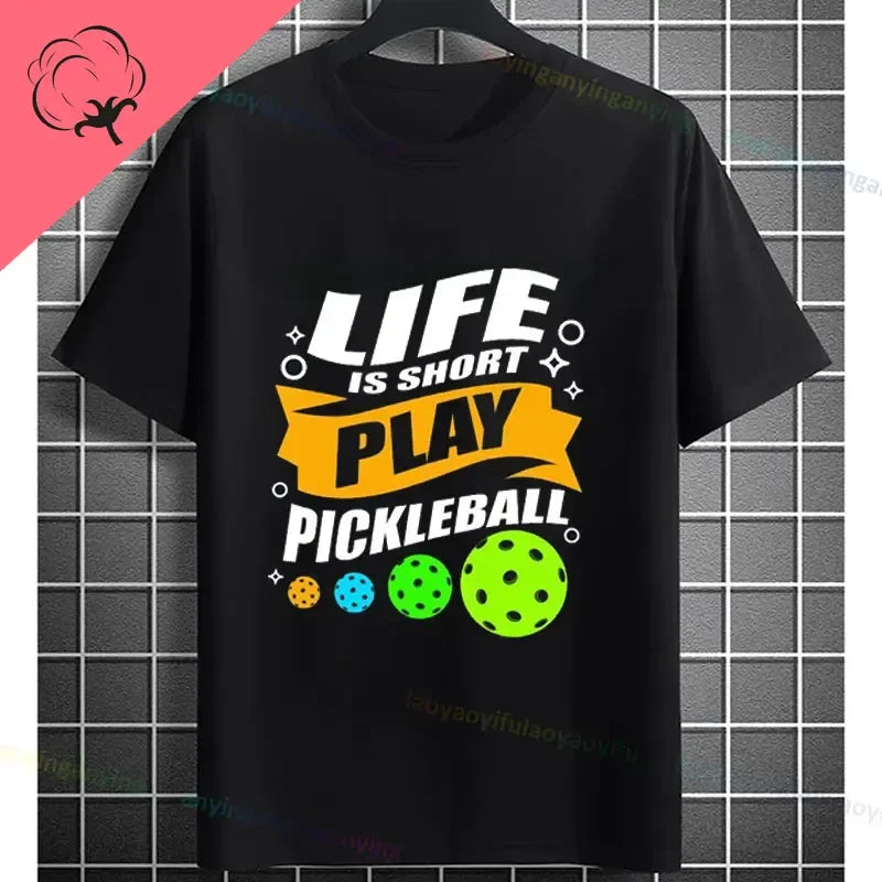 Pickleball Graphic T-Shirt – "It Was in" Funny Design Casual 100% Cotton Short-sleeve Fashion Sporty Style Tee Perfect for Gift