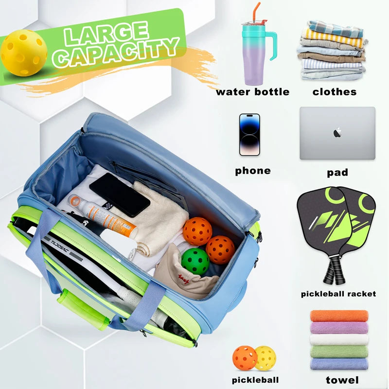 Professional Pickleball Racquet Backpack Large Capacity Waterproof Padel Pickleball Bag Shoe Compartment Padel Sporting Handbag