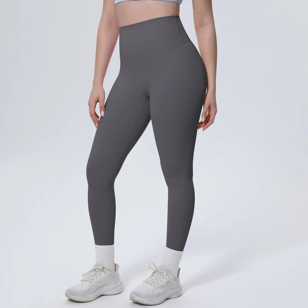 Summer Breathable Peach Buttocks Yoga Pants Solid Color High Stretch Sports Leggings Gym Push Up Outdoor Running Yoga Pants