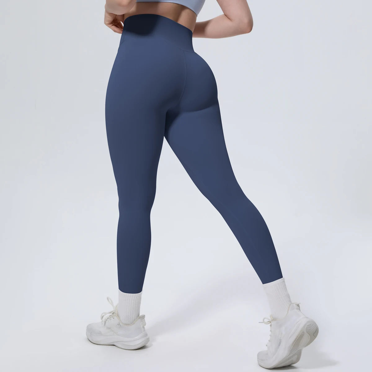 Summer Breathable Peach Buttocks Yoga Pants Solid Color High Stretch Sports Leggings Gym Push Up Outdoor Running Yoga Pants