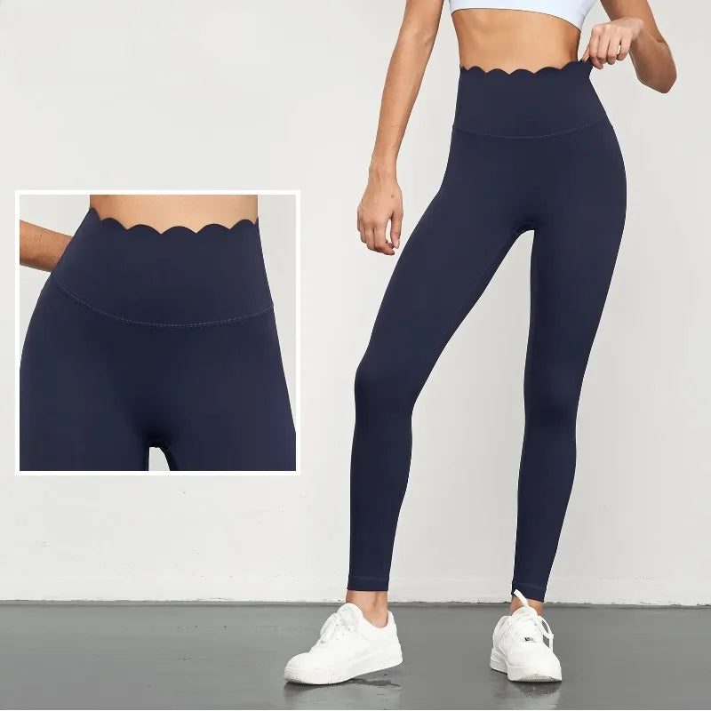 Yoga Pants Women Seamless Lotus Arc Workout Running Leggings High Waist Scrunch Butt Gym Leggings Outdoor Fitness Tights