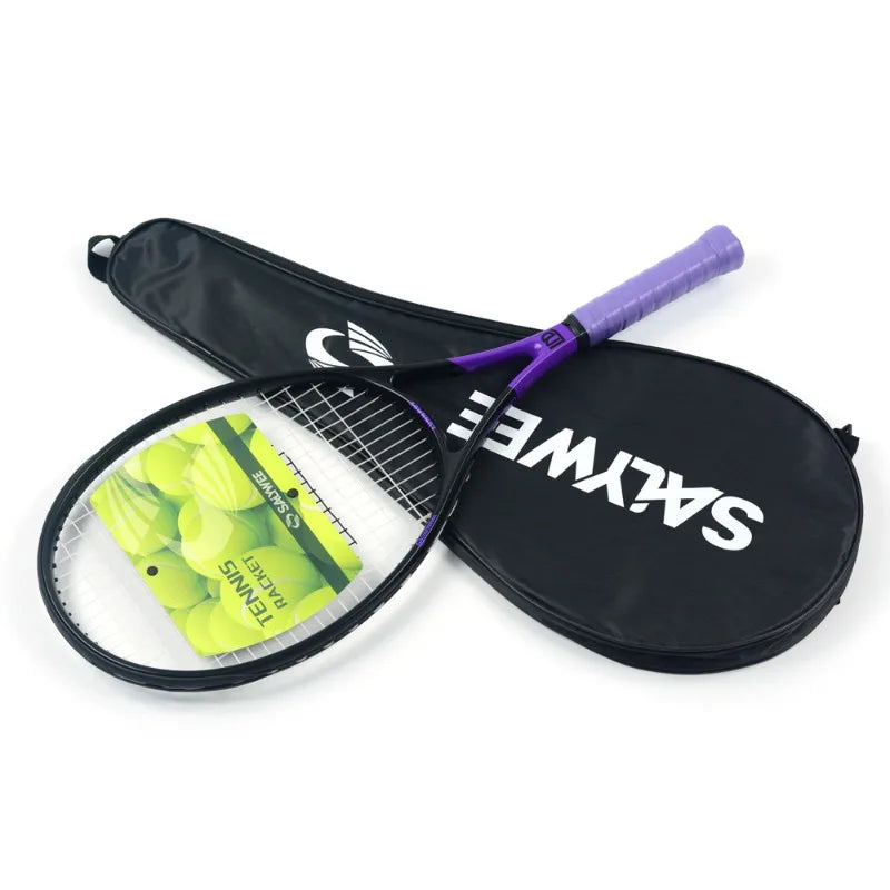 Professional Tennis Rackets Beginners Practice Lightweight Tennis Rackets Durable Training Racket Portable Sports Equipment