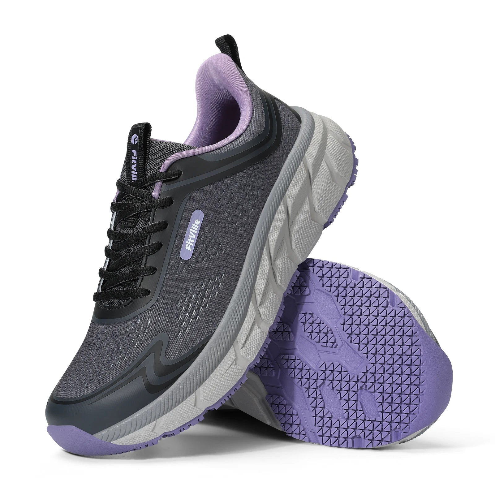 Fittington Women's Sports Shoes Wide Women Sneakers Non-Slip Tennis Walking Running Shoes For Women Swollen Feet Pain Relief