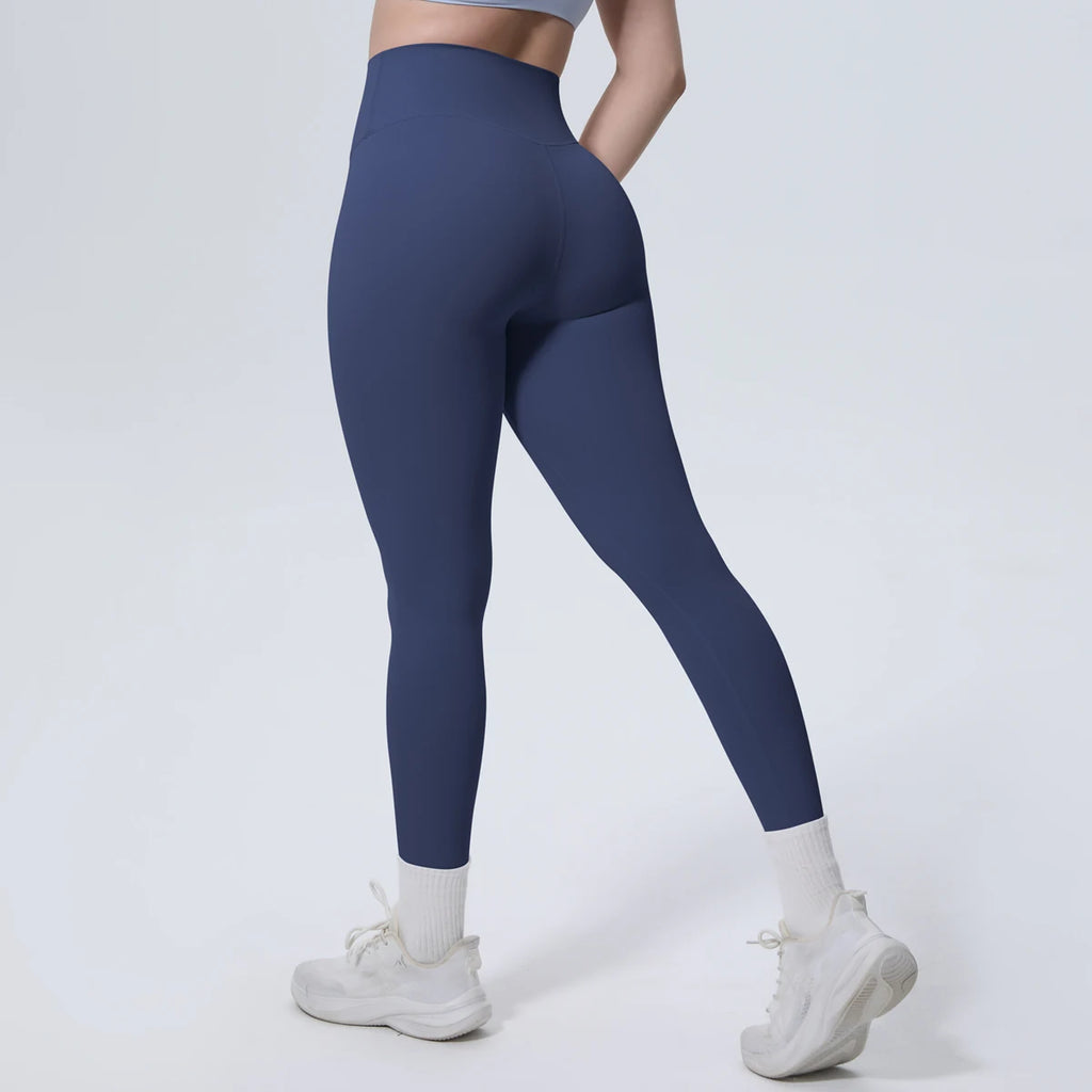 Summer Breathable Peach Buttocks Yoga Pants Solid Color High Stretch Sports Leggings Gym Push Up Outdoor Running Yoga Pants