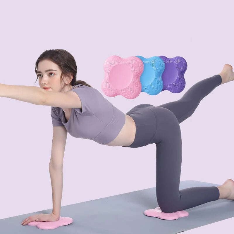 2pcs Yoga Kneeling Mat Thickened Flat Support Mat Knee Pad Portable Elbow Pad Yoga Mat Sports Fitness