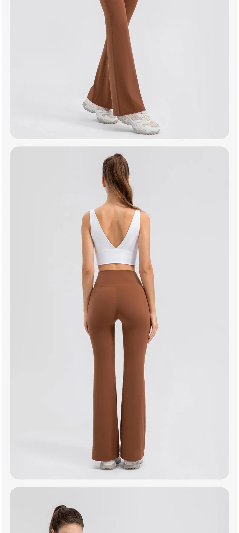 Yoga Pants Women High Waisted Yoga Pants with Pockets  Workout Flare Leggings Work Dress Pants Sports running fitness pants