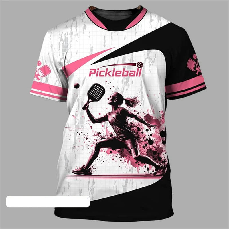 Pickleball Team Sports T-shirt For Men And Women O Neck Short Sleeve T Shirts Cool Fashion Pattern Design Trend Outdoor Tee Top
