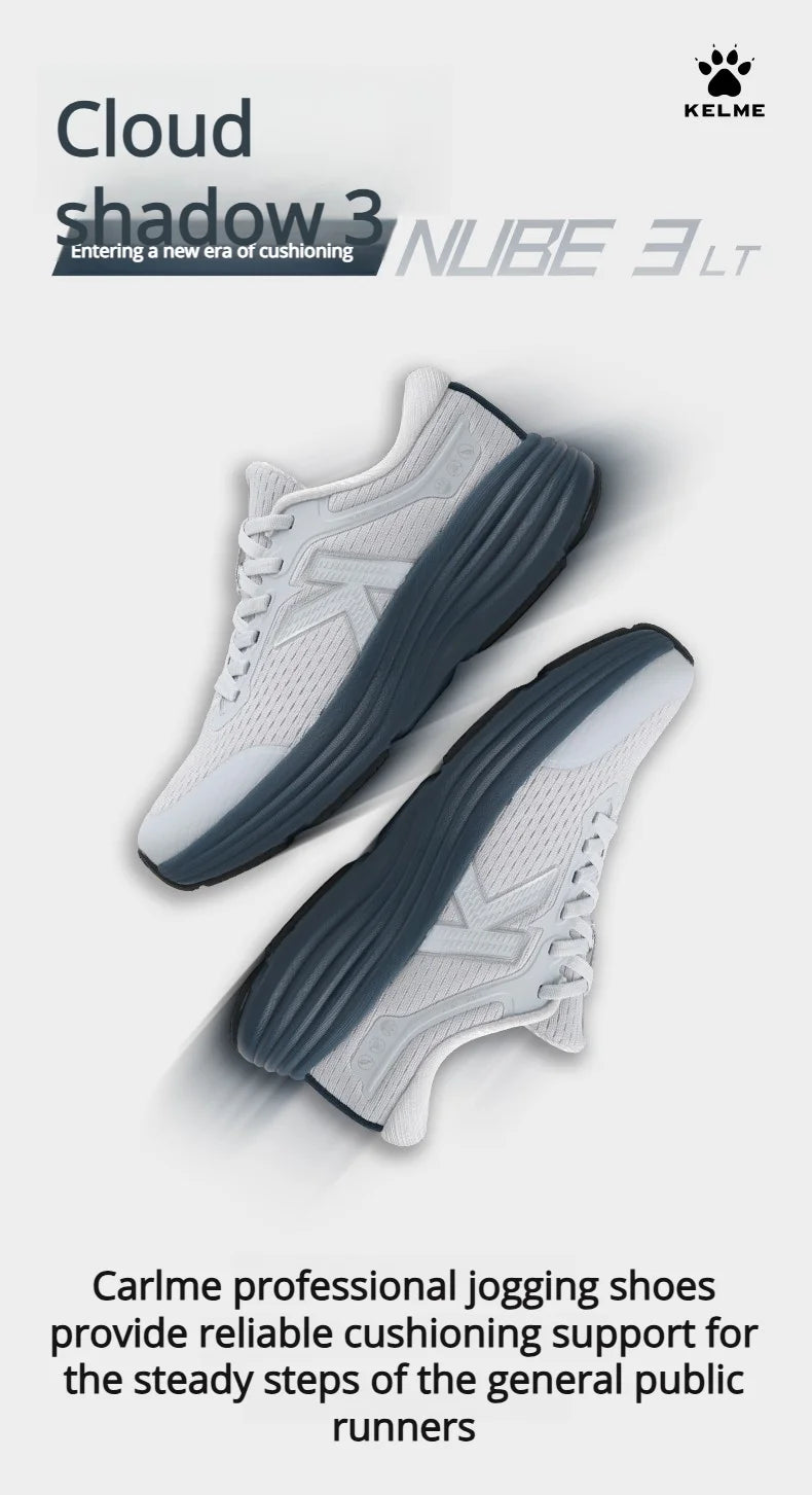 Kelme Men's Casual Running Shoes Shock-absorbing And Breathable Running Shoes Lightweight And Shock-absorbing Sports Shoes