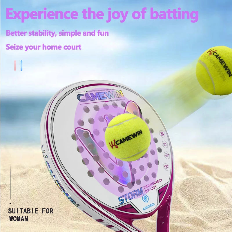 Padel racket Paddle racket Ladies only 50% carbon fiber 50% glass fiber Beach tennis racket Carbon fiber tennis racket The new
