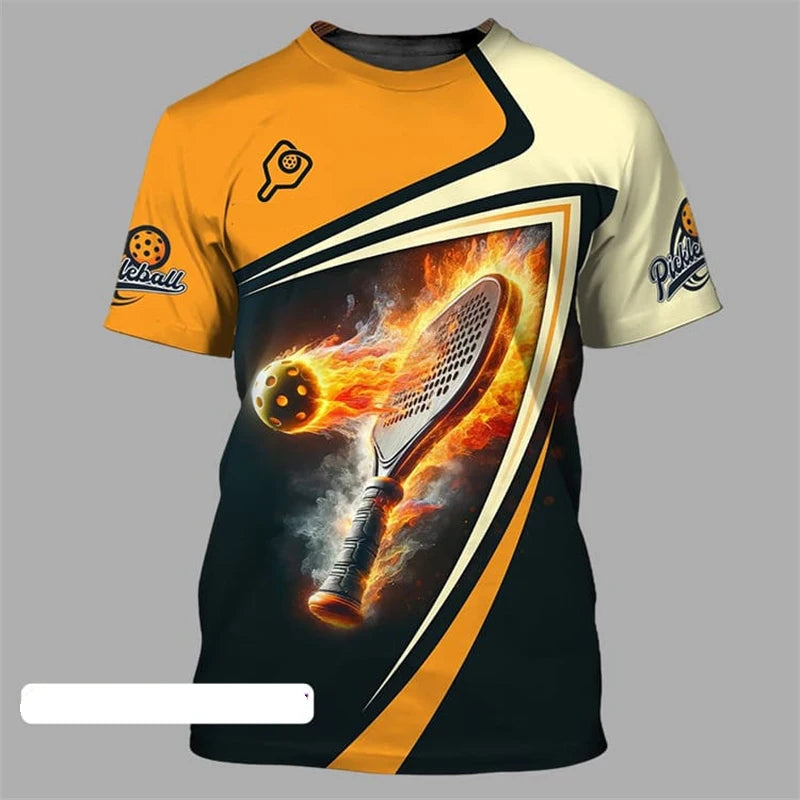Pickleball Team Sports T-shirt For Men And Women O Neck Short Sleeve T Shirts Cool Fashion Pattern Design Trend Outdoor Tee Top