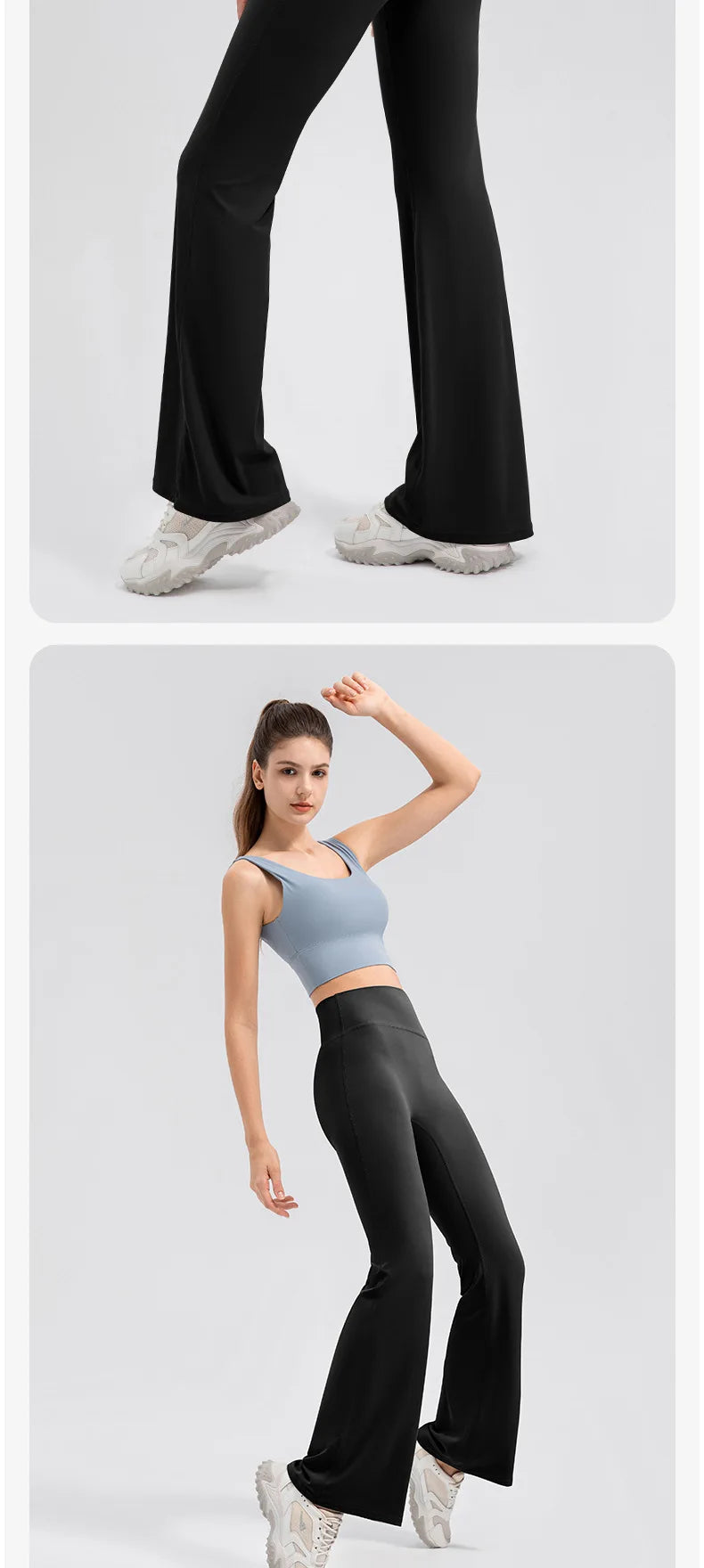 Yoga Pants Women High Waisted Yoga Pants with Pockets  Workout Flare Leggings Work Dress Pants Sports running fitness pants