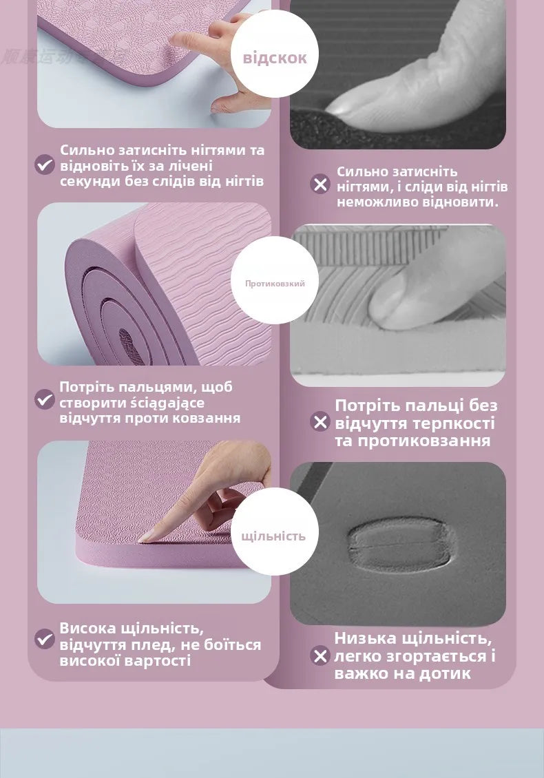 Thiened Yoga Mat Fitn Mat Home Use Pad Women's Anti-slip Silent Profional Dance Yoga Mat Gymnastics Exercise Pad