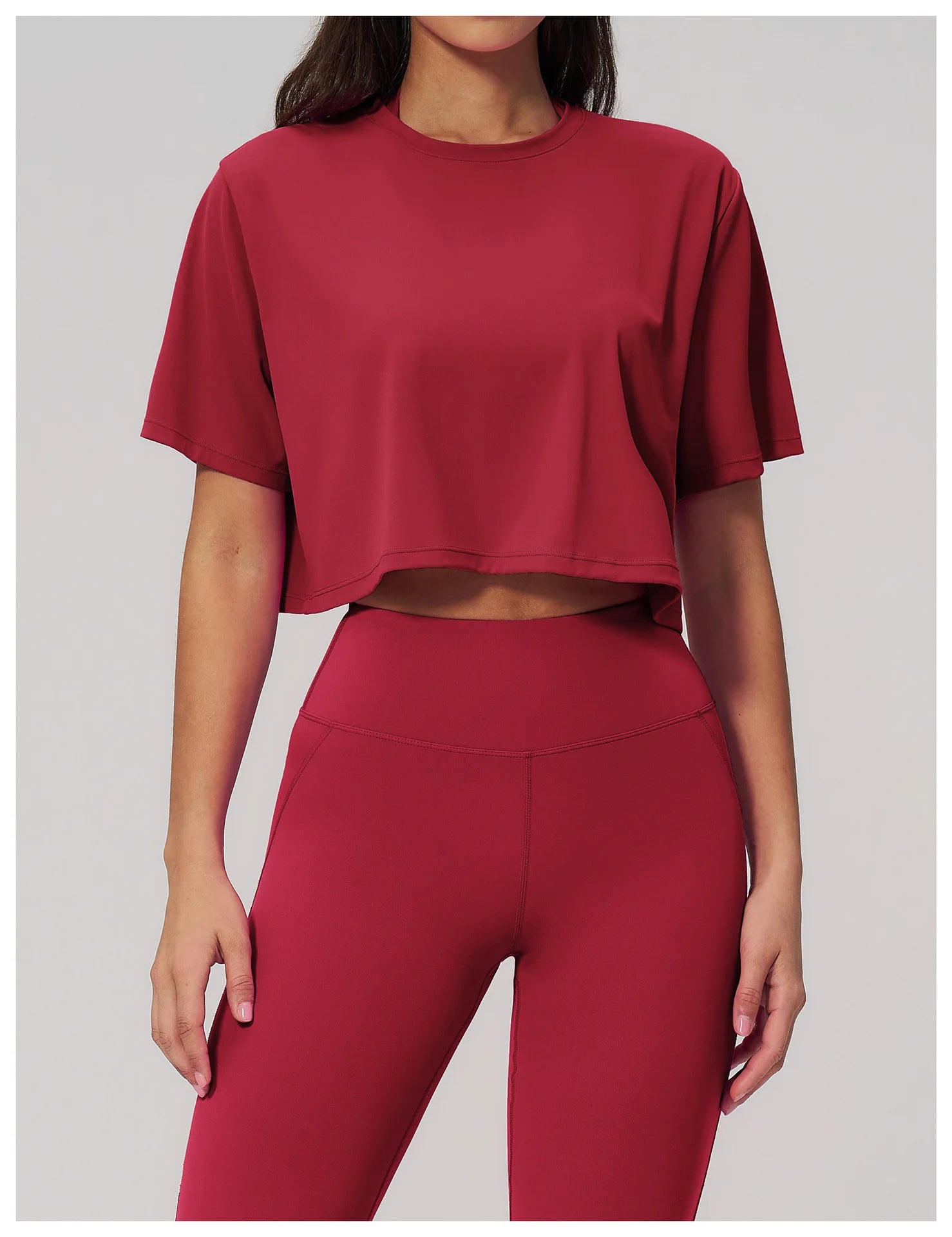Yoga Tops Summer Sports Fitness Clothes Women's Short Sleeves Yoga Shirts Running Sports Gym Tops Loose Breathable Casual Tops