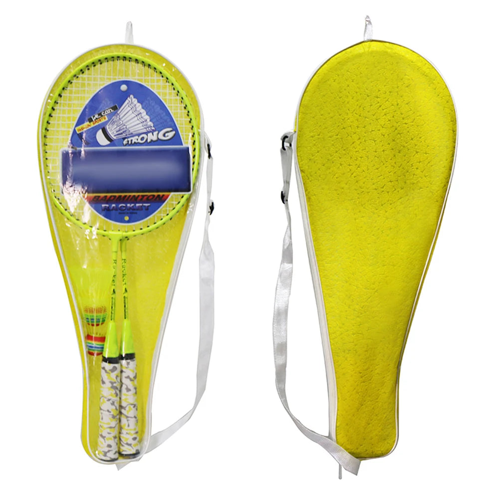 1 Pair Badminton Rackets with Balls 2 Player Badminton Set for Children Indoor Outdoor Sport Game