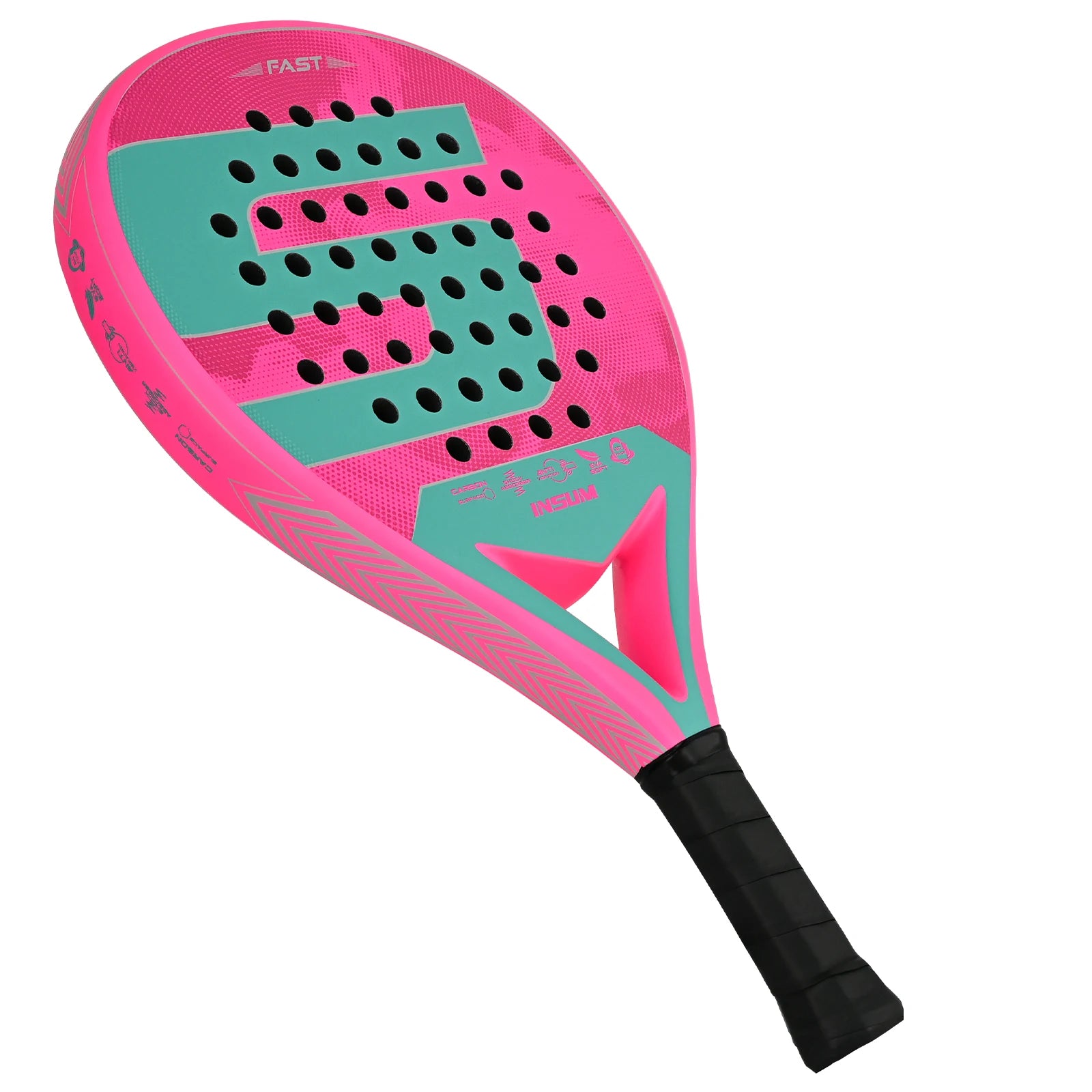 INSUM Padel Racket Lightweight Padel Tennis Racquets With Diamond Shape & Anti-Vibration System Suitable For Beginner To Advance