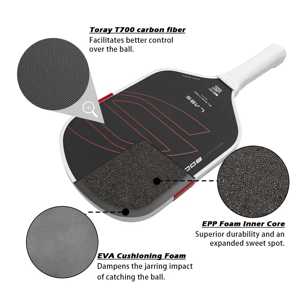 WNONSO Boomstick Pickleball Paddle Alternative Professional 16mm T700 Carbon Fiber Pickleball Racket USAPA Approved
