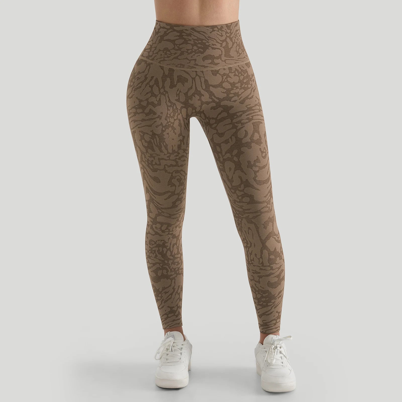 Yoga Pants For Women Coffee Leopard Gym Leggings Seamless High Waist Push Up Hip Lift Gym Tights Fitness Workout Leggins Female