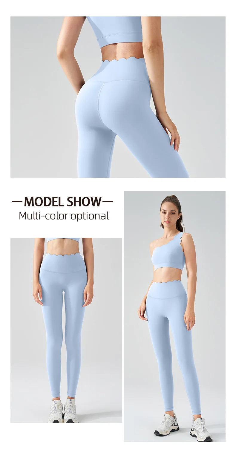 Yoga Pants Women Seamless Lotus Arc Workout Running Leggings High Waist Scrunch Butt Gym Leggings Outdoor Fitness Tights