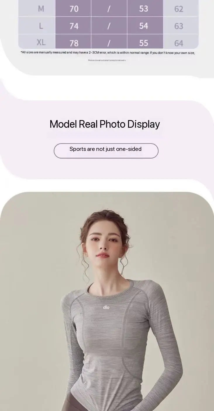 2026 New Women's Classics Long Sleeve Seamless Yoga Top Breathable Workout Shirt with Thumb Holes Fitness Gym Activewear