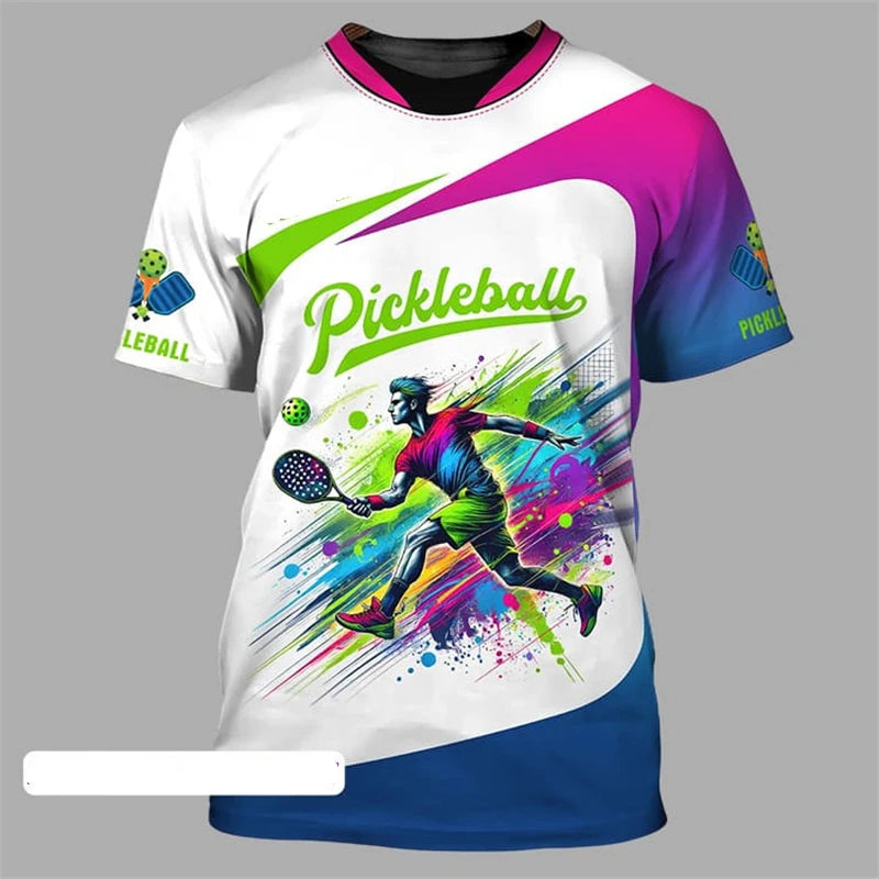 Pickleball Team Sports T-shirt For Men And Women O Neck Short Sleeve T Shirts Cool Fashion Pattern Design Trend Outdoor Tee Top