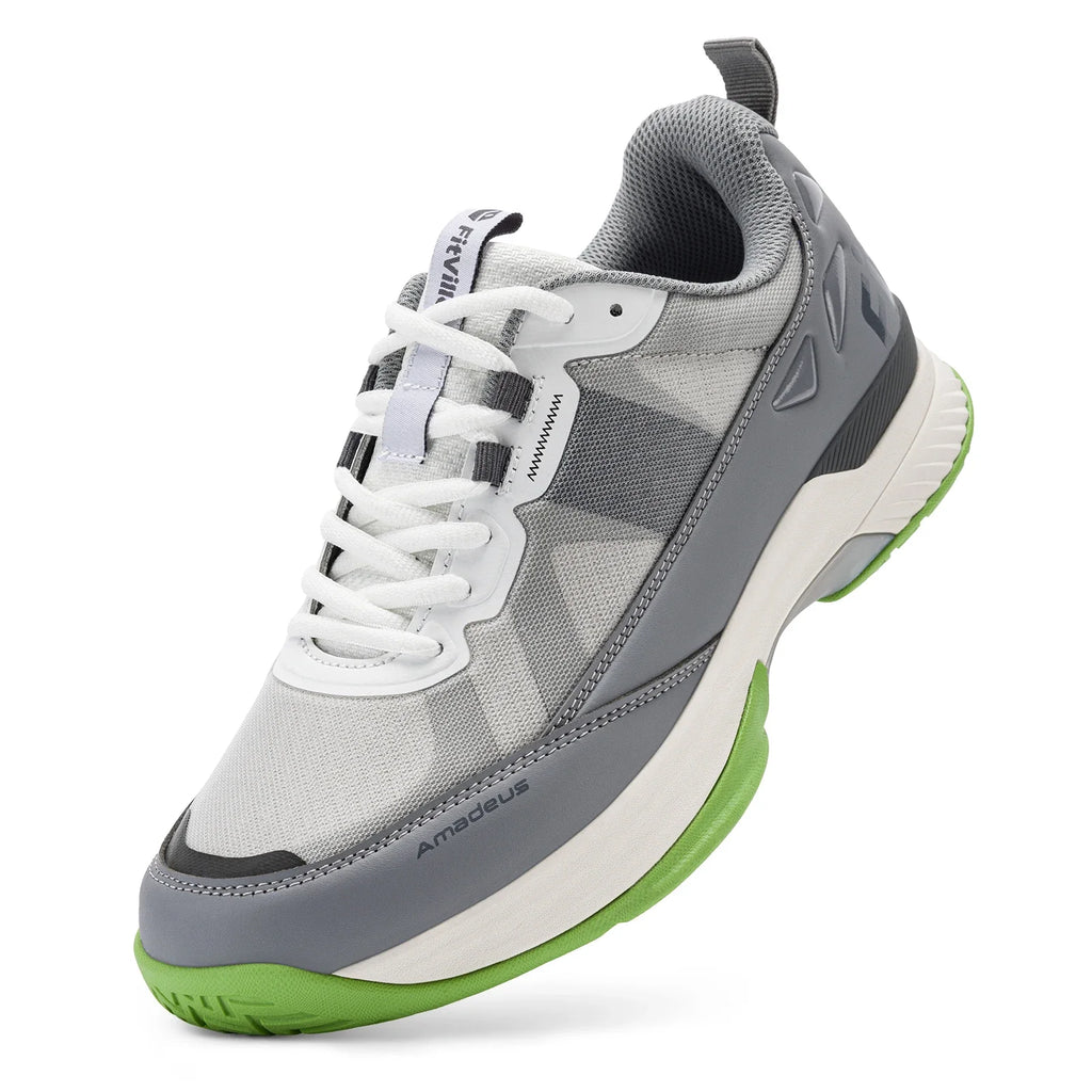 FitVille Wide Tennis Shoes For Men Pickleball Shoes Lightweight Breathable All Court Athletic With Arch Support & Wide Toe Box
